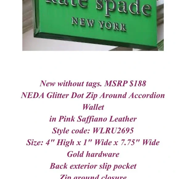 Kate Spade Black and Pink Polka Dot Wellesley Handbag and Neda Wallet Set - Picture 16 of 16